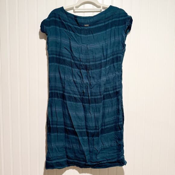 Prana Teal Blue Kai Cotton Dress Size Medium - Picture 7 of 7